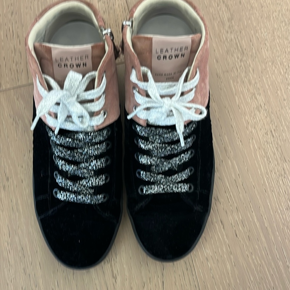 LEATHER CROWN 39 high top sneakers
